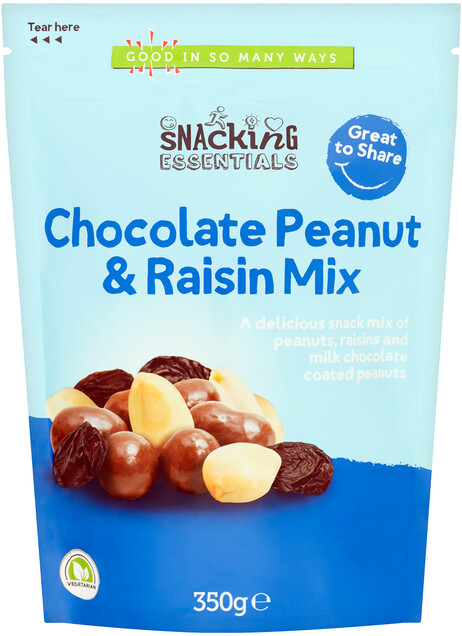 Chocolate, Peanut and Raisin Mix