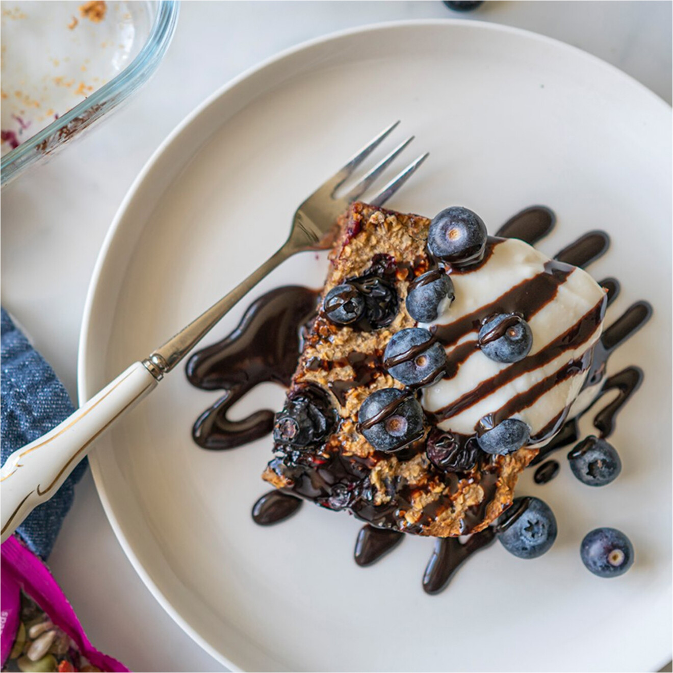 Blueberry Baked Square