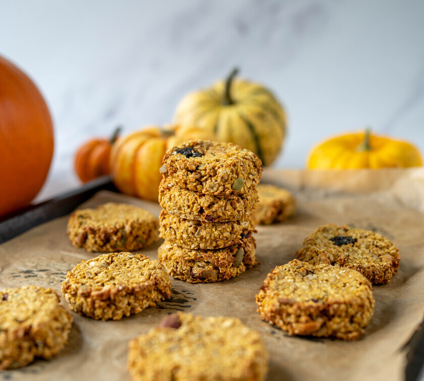 Nutty Pumpkin and Spice Oat Cookies