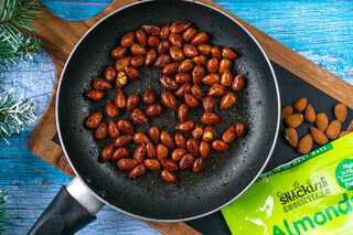 <p><strong>For the spicy almonds:</strong></p><p>Mix all ingredients in a bowl until well combined and each almond is coated</p><p>Roast the almond in a pan until brown; be careful not to burn them, it takes seconds 😊</p>
