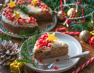 <p>Frost the cake or refrigerate until needed.</p><p>Top the final cake with pomegranates, and crushed walnuts.</p>