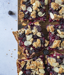 <p>Sprinkle the reserved oat mixture over the top and some extra flaked almonds</p><p>Pop in the oven and bake for around 30 minutes or until the top is a golden brown colour</p>