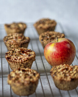 <p>Pour wet ingredients into the bowl with the dry ingredients</p><p>Stir to combine and fold in half of the diced apples and the Snacking Essentials Berry mix</p>